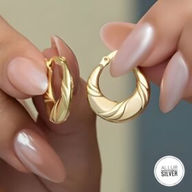 𝟵𝟮𝟱 𝗦𝘁𝗲𝗿𝗹𝗶𝗻𝗴 𝗦𝗶𝗹𝘃𝗲𝗿 𝗚𝗼𝗹𝗱 𝗣𝗹𝗮𝘁𝗲𝗱 𝗲𝗮𝗿𝗿𝗶𝗻𝗴𝘀