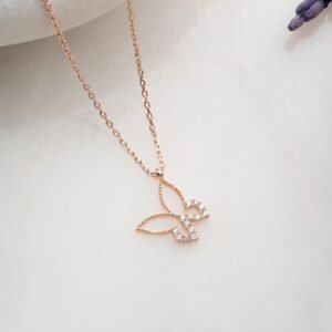 Rose Butterfly Necklace