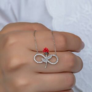 Infinity Rose Necklace