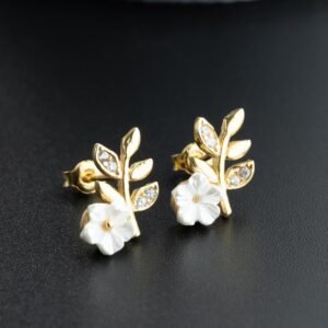 White Flower Earring
