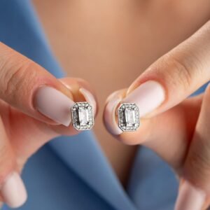 Silver Halo Earrings