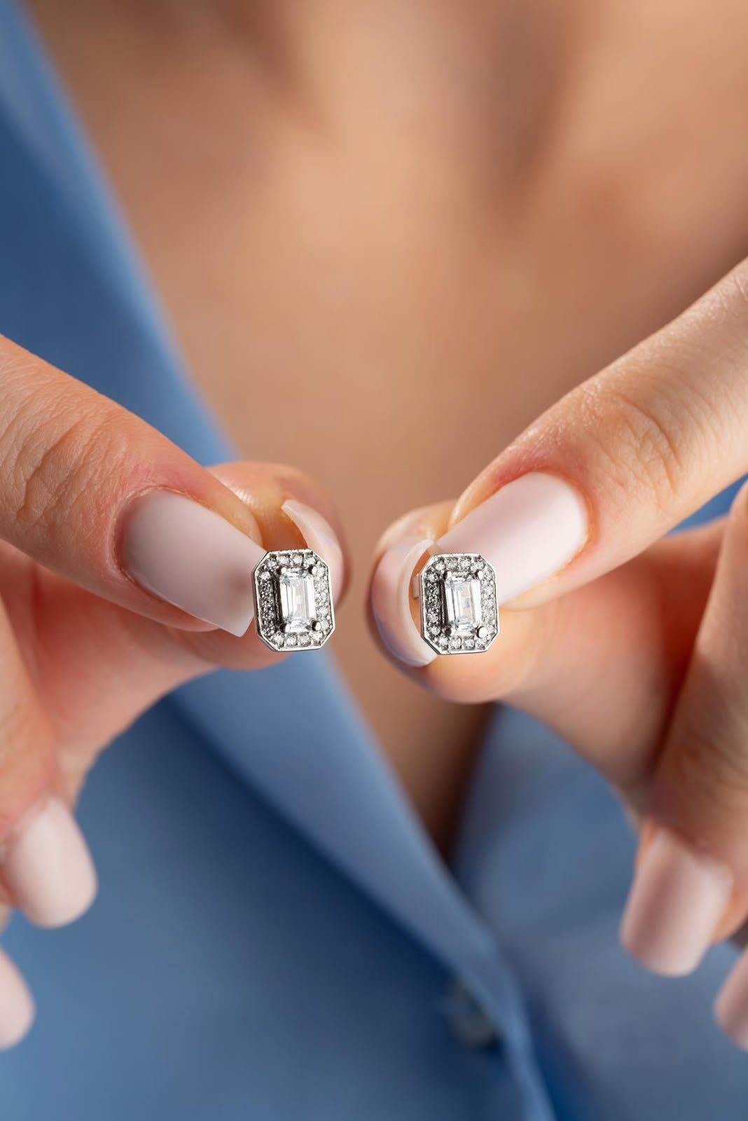 Silver Halo Earrings