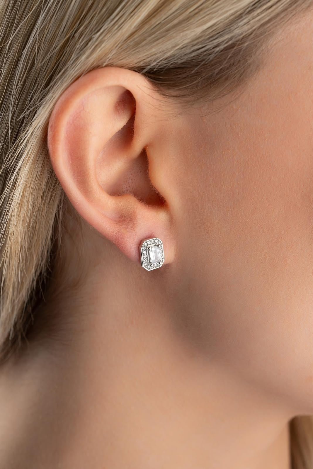 Silver Halo Earrings - الصورة 3